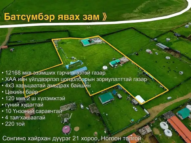 Ногоон хүлэмжтэй газар, байшин, Улаанбаатар — Сонгинохайрхан — 21-р хороолол