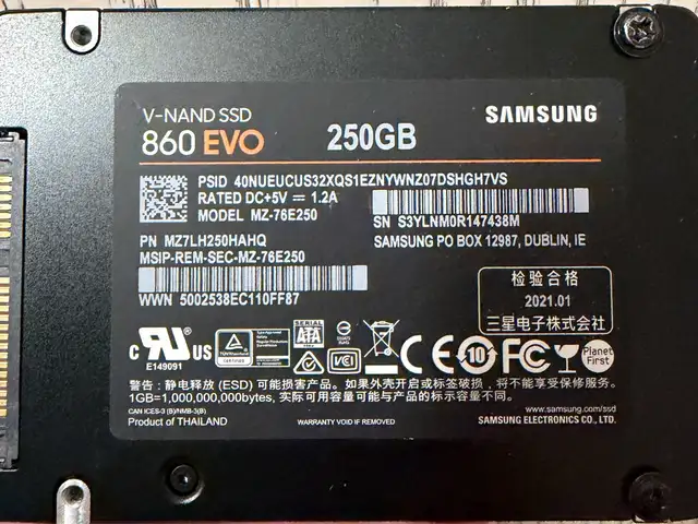 Samsung 860 evo 250gb ssd, Улаанбаатар — Баянгол — Нарны хороолол