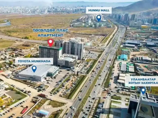 Яармаг төгөлдөр плас апартмент 2 өрөө 59м2 байр, Улаанбаатар — Хан-Уул — 14-р хороо