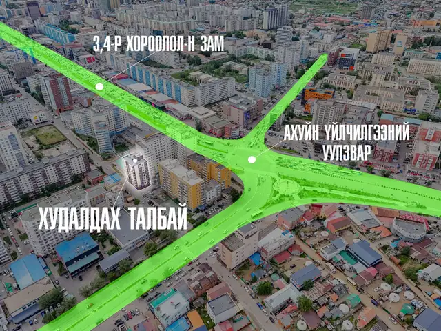 Хорооллын дунд зам дагуу 1 давхрын үйлчилгээний талбай 226мкв, Улаанбаатар — Баянгол — 17-р хороо