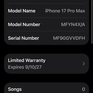 Apple iPhone 17 Pro Max, 256 gb, Улаанбаатар — Баянгол — 24-р хороо