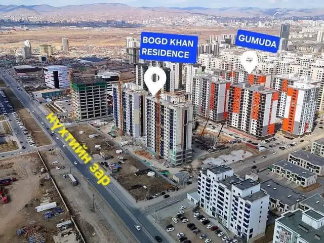 Яармагт bogdkhan хотхонд шинэ 2 өрөө байр 54.15мкв, Улаанбаатар — Хан-Уул — Нүхтийн ам