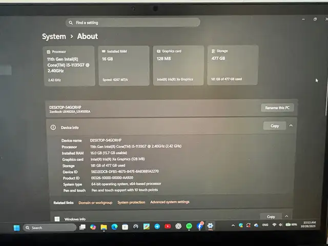 Asus 14'', Intel Core i7, 16 GB RAM, 512 GB, Улаанбаатар — Сүхбаатар — Дамбадаржаа