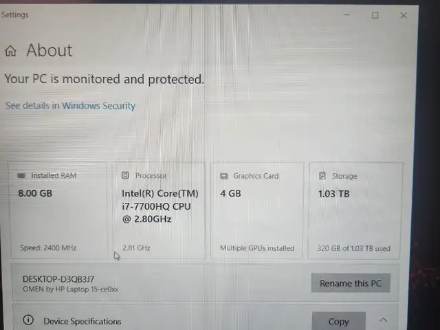 HP 15'', Intel Core i7, 8 GB RAM, 1 TB, Улаанбаатар — Баянзүрх — КТМС