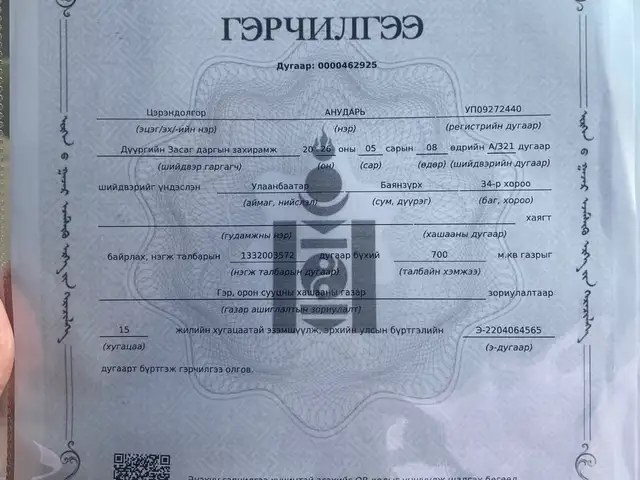 Шар хад 158-р сулгууль, цэцэрлэгийн дээд талд газар, Улаанбаатар — Баянзүрх — 34-р хороо
