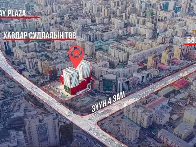 Бзд зүүн 4 зам хархорум плазад шинэ 3өрөө орон сууц 89м2, Улаанбаатар — Баянзүрх — Зүүн 4 зам