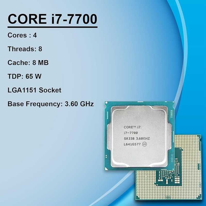 Intel core i7-7700 cpu 8m cache up to 4.20 ghz / 4core 8thread