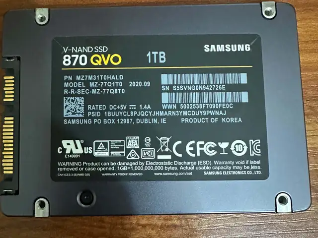 Samsung sata ssd 1tb 870qvo, Улаанбаатар — Баянзүрх — Сансар