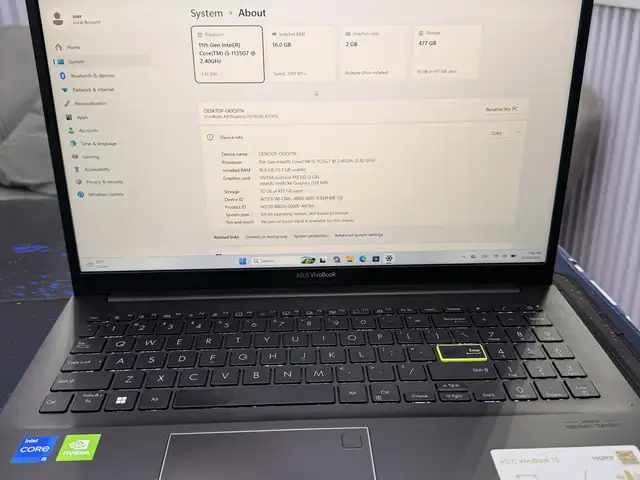 Asus 15.6", Intel Core i5, 16 GB RAM, 512 GB, Улаанбаатар — Чингэлтэй — 13-р хороо