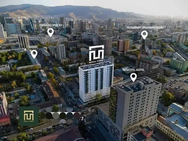 Сбд, novotel зочид буудлын урд mogul tower-т 54мкв 2өрөө орон сууц, Улаанбаатар — Сүхбаатар — Метро Молл