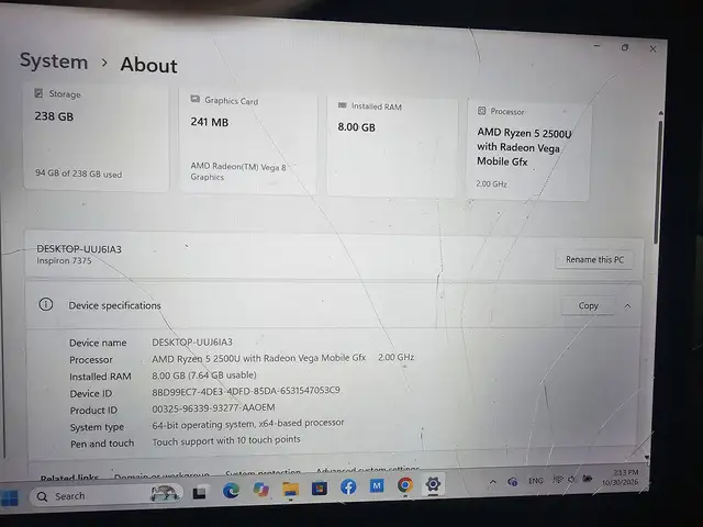 Dell 13.3, AMD Ryzen 5, 8 GB RAM, 256 GB, Улаанбаатар — Чингэлтэй — 3-р хороо