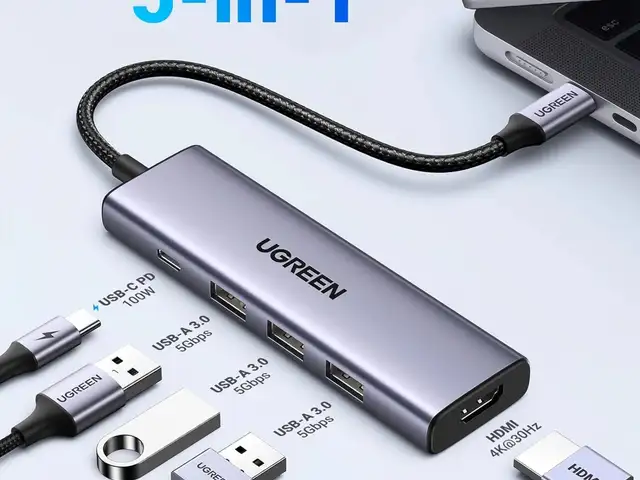 Ugreen 5-in-1 multi function usb-c hub шилжүүлэгч хөрвүүлэгч converter, Улаанбаатар — Баянгол — Баруун 4 зам