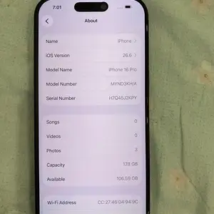 Apple iphone 16 Pro, 128 gb, Улаанбаатар — Чингэлтэй — Чингэлтэй