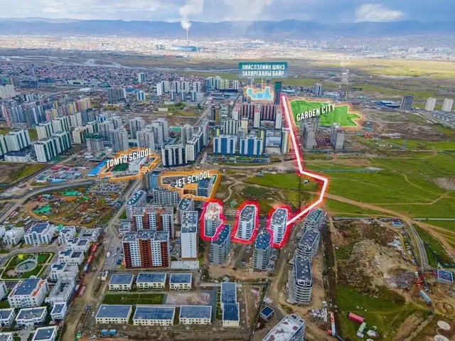 Яармаг, өлзийт гарден хотхонд 3 өрөө байр 75.86мкв, Улаанбаатар — Хан-Уул — Яармаг