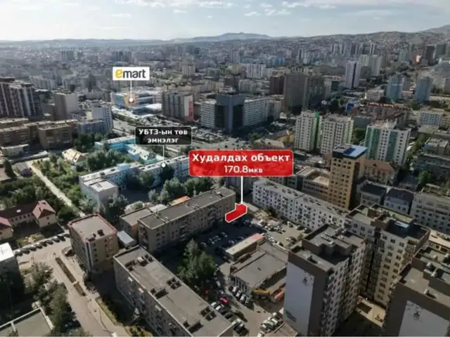 Төмөр замд худалдаа үйлчилгээний 170.8мкв талбай, Улаанбаатар — Баянгол — 3-р хороо
