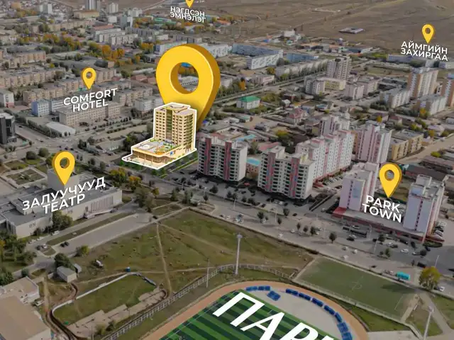 Дарханд шинэ 2 өрөө байр 57.26мкв, Дархан-Уул